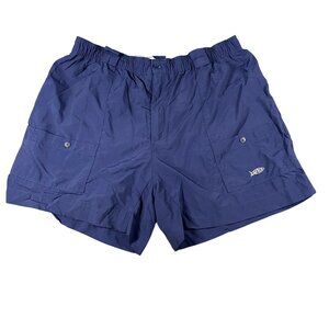Aftco Mens 44 Navy Blue Nylon Fishing Shorts Hiking Water Quick Dry Pockets